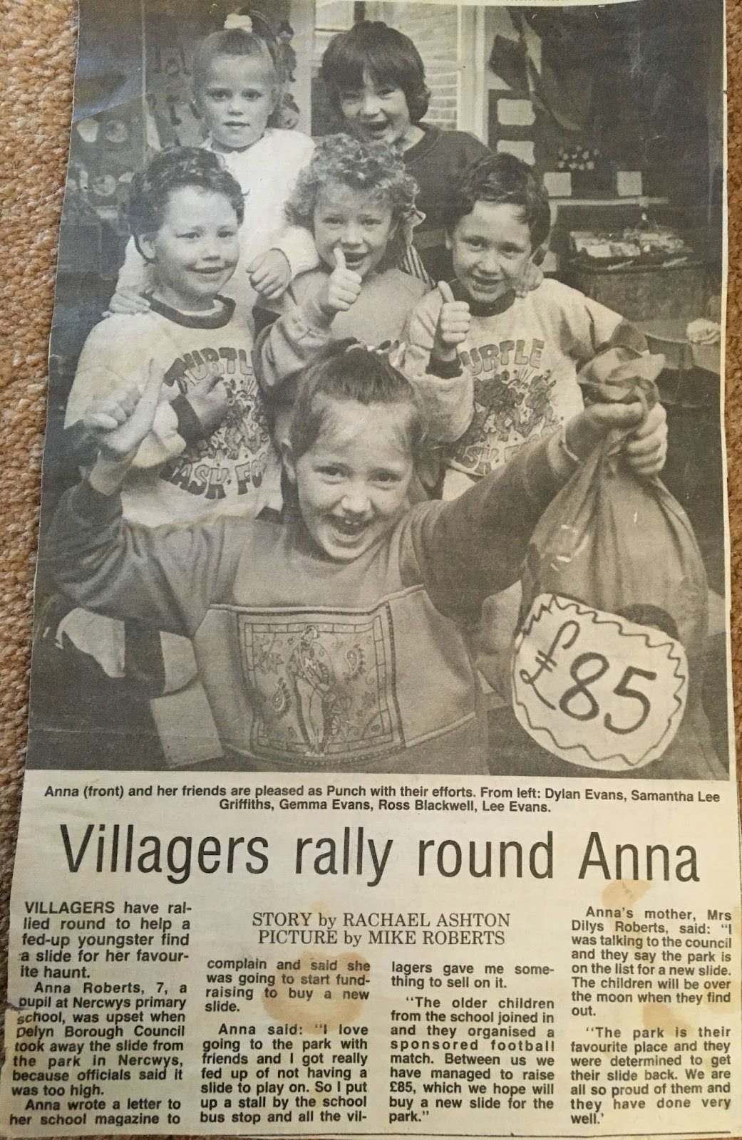 Explorage CEO Anna Roberts in Newspaper Age 7